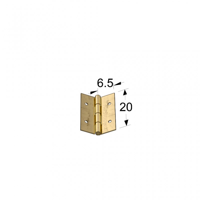 STEEL FLAT HINGE 13x20 ITALY / GOLD STEEL FLAT HINGES GOLD ITALY